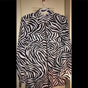 Micheal Kors zebra print shirt
